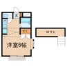 サンウッドグリーン第１ 1Rの間取り
