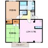 レジデンス清水山 2LDKの間取り