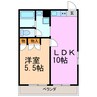 ラ　ペーシュ 1LDKの間取り