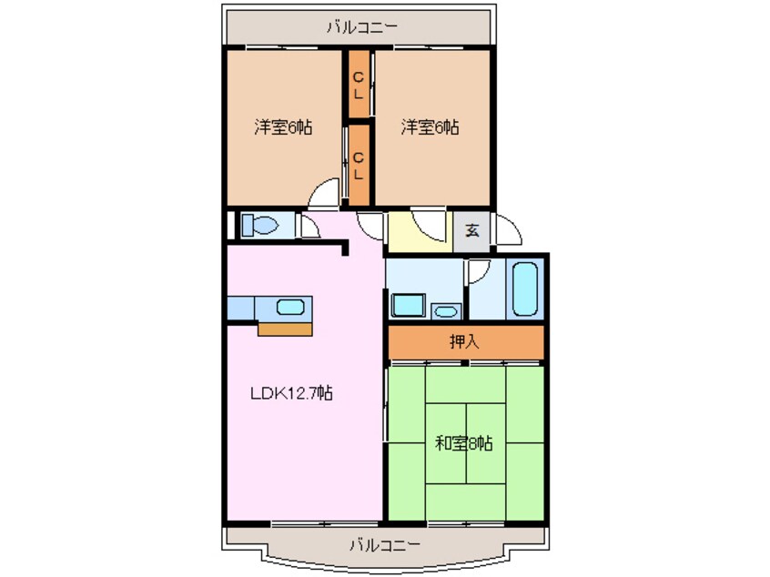 間取図 ハーモニー左京山