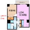 Linda 1LDKの間取り
