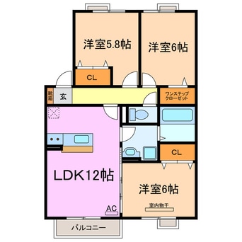 間取図 シエル ブル