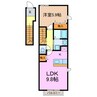 サニーサイドヒルズ 1LDKの間取り