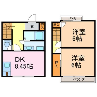 間取図 メゾネットスィスル