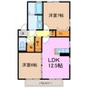 アムールⅣ 2LDKの間取り