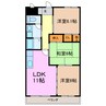 ソレアード笹原 3LDKの間取り