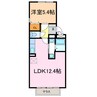 シャルマン（清水山） 1LDKの間取り