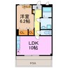 アバンス 1LDKの間取り
