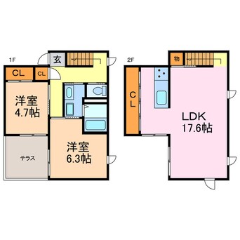 間取図 ＵＮＩＣＵＢＥ緑区砂田