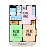 アーバニア武路Ａ棟Ｂ棟 2DKの間取り