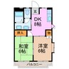 アーバニア武路Ａ棟Ｂ棟 2DKの間取り