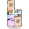 プリマベーラ 2DKの間取り