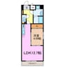 GRANDUKE 東別院 1LDKの間取り