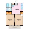 ハイム鳥澄 2DKの間取り