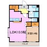 オースィニ２１ 1LDK+Sの間取り