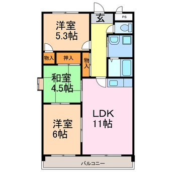 間取図 エスぺランサ左京山