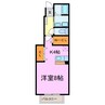 メラ　ロッソ　セコンド 1Kの間取り