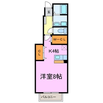 間取図 メラ　ロッソ　セコンド