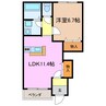 フィオーレⅡ 1LDKの間取り