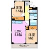リースリングヒル 2LDKの間取り