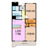 シエーヌビラージュI 2LDKの間取り