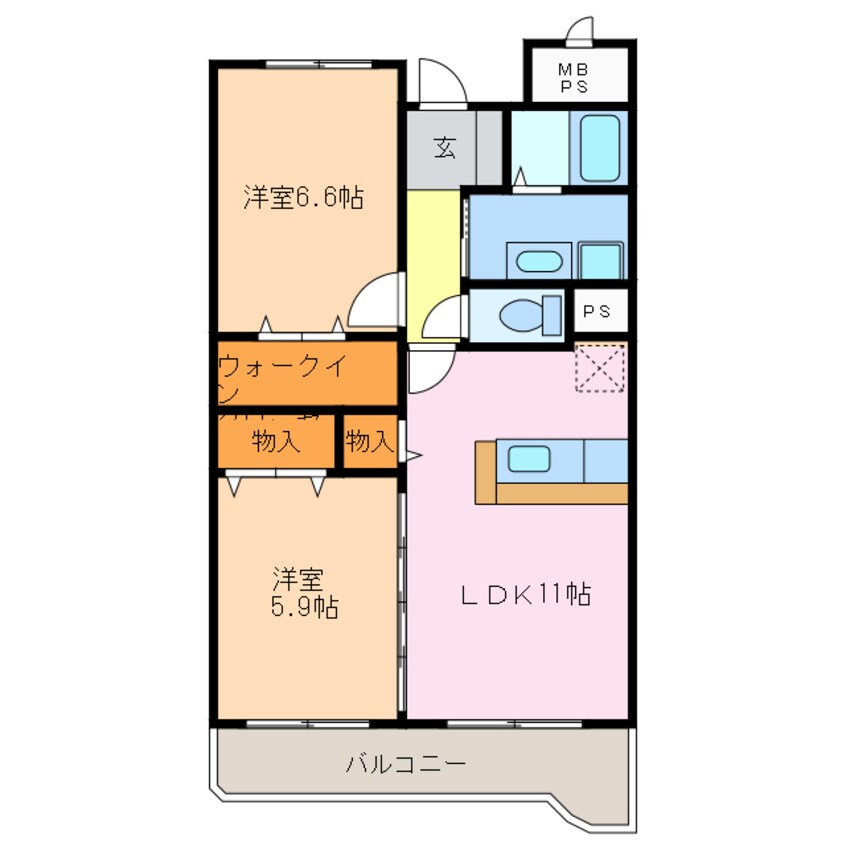 間取図 シエーヌ　ビラージュⅠ