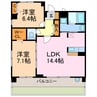 CENTRAL FERS 2LDKの間取り