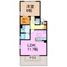 G flat 鳴海 1LDKの間取り