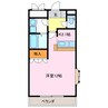 ステージ燦々 1Kの間取り