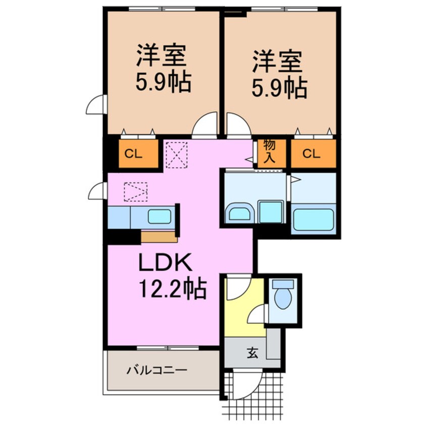 間取図 コーポ峰