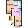 名鉄名古屋本線/左京山駅 徒歩18分 1階 築22年 2DKの間取り