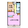 ウイング清水山 1LDKの間取り