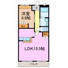 ウイング清水山 1LDKの間取り