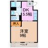 Ｋ＆Ｓ徳重 1DKの間取り