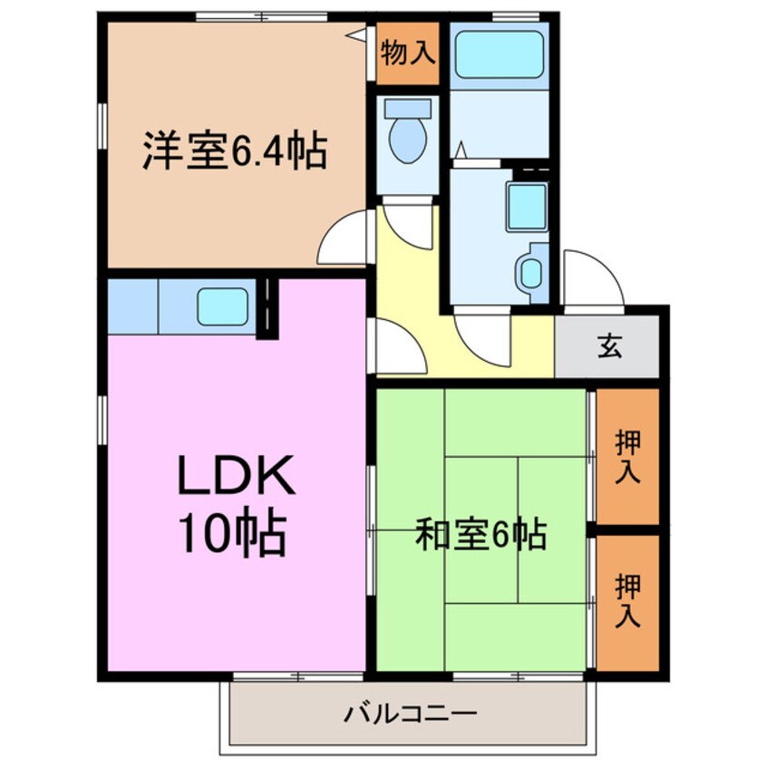 間取図 アヴェニール・スード B棟