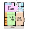 コーポ佐野Ⅱ 2DKの間取り