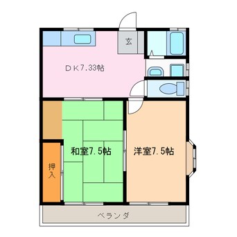 間取図 コーポ佐野Ⅱ