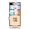 白山マンション 1Kの間取り
