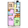 フォンテーヌ曽根98 2LDKの間取り