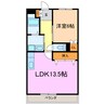 フローレンス平子が丘 1LDKの間取り