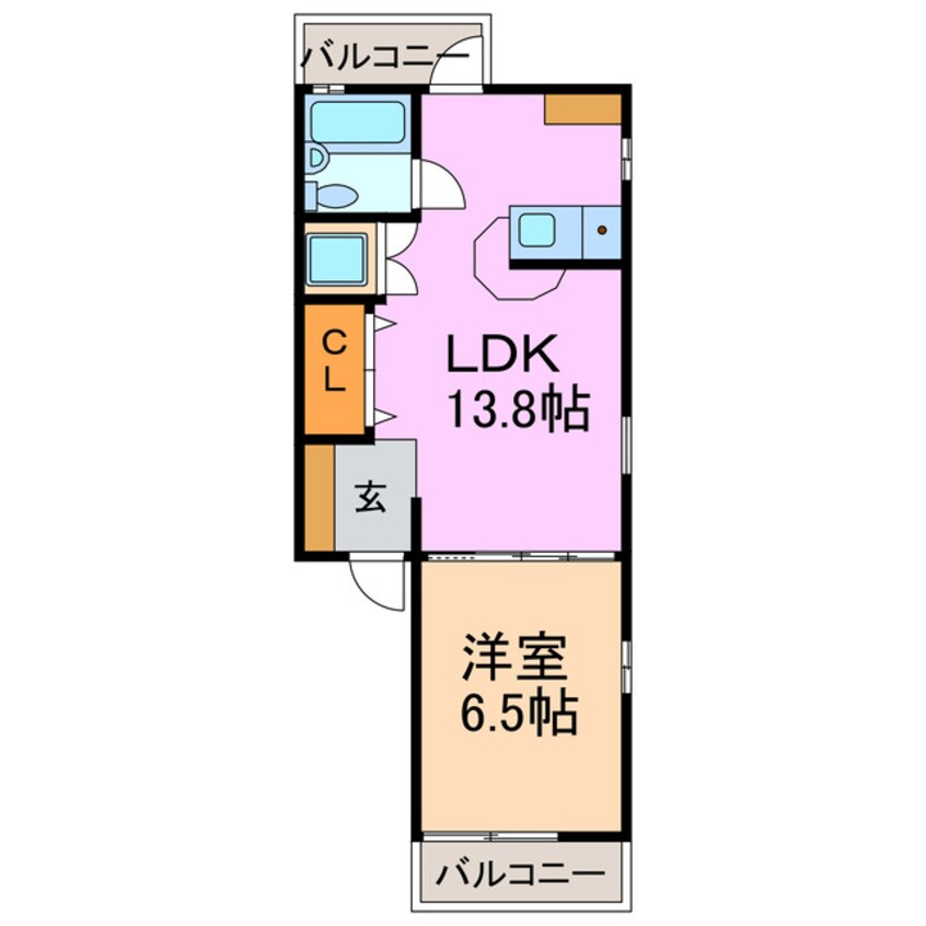 間取図 ハイツ半ノ木