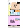サウスヒルズ緑Ａ 1LDKの間取り