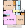 ファミーユ黒沢台Ａ・Ｂ 2LDKの間取り