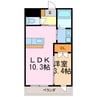 アムセント 1LDKの間取り