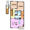 ベルリュミエールⅢ 2LDKの間取り