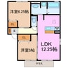 プリマヴェーラ天王台 2LDKの間取り