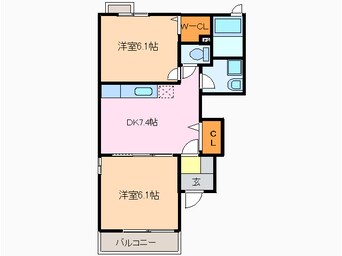 間取図 パティオ緑