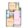 フィオーレ徳重 2LDKの間取り
