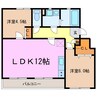 なるみグリーンコーポ 2LDKの間取り