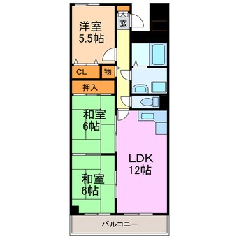 間取図 ベルビレッジ上汐田